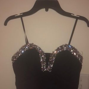 black high low bling dress 👗✨